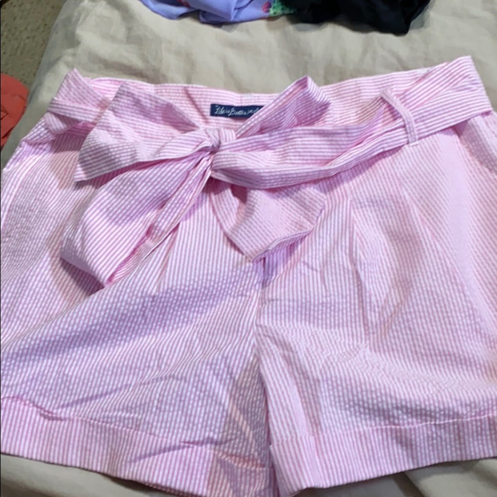 Lauren James Seersucker Bow Tie Shorts